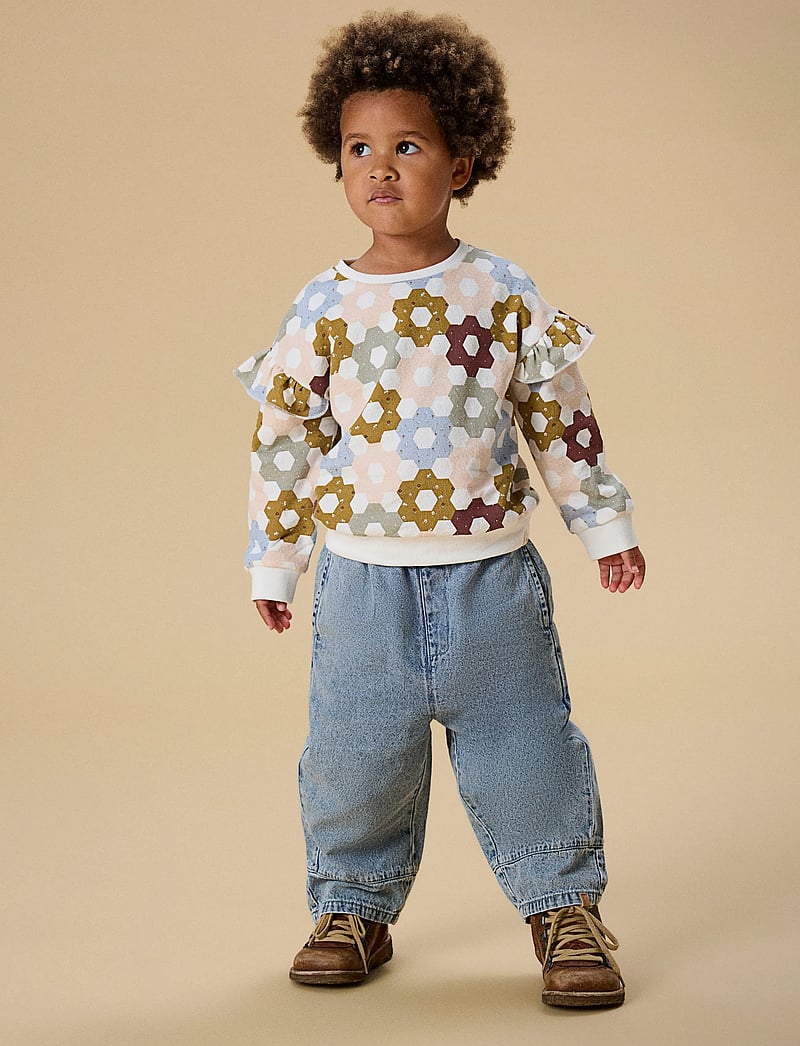 Lil'Atelier - NMFDIAS LS LOOSE SWEAT LIL - sweatshirts - coconut milk - 3