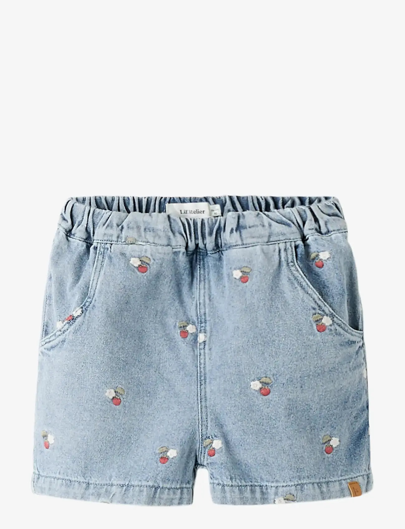 Lil'Atelier - NMFFUNDA LOOSE EMB SHORTS 2106-FD LIL - denimshorts - medium blue denim - 0