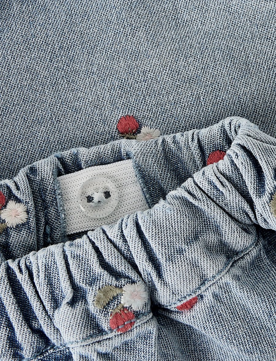 Lil'Atelier - NMFFUNDA LOOSE EMB SHORTS 2106-FD LIL - jeansshorts - medium blue denim - 2