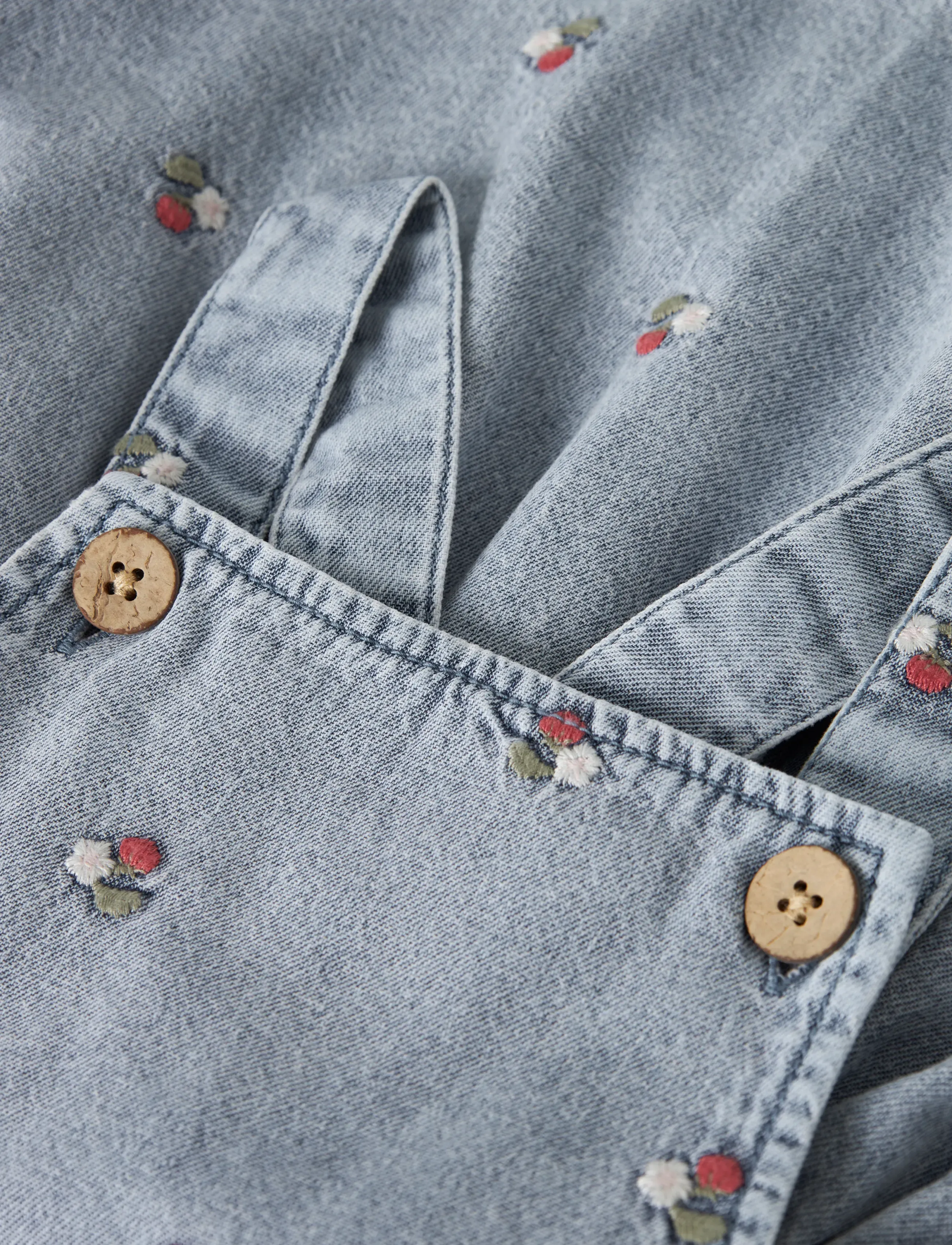 Lil'Atelier - NMFFUNDA DNM EMB SKIRTALL 2106-FD LIL - overallkjoler - medium blue denim - 2