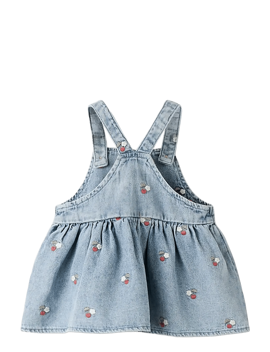 Lil'Atelier - NBFFUNDA DNM EMB SKIRTALL 2106-FD LIL - latzkleid - medium blue denim - 1