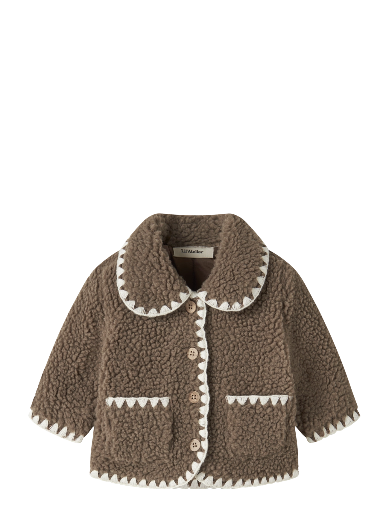 Lil'Atelier NBFLAJO LOOSE JACKET LIL - Fleecejakker - SHITAKE / brown