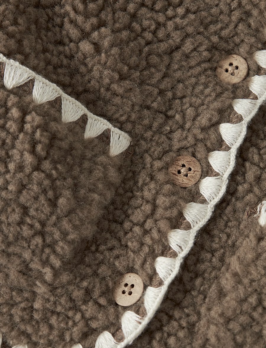 Lil'Atelier - NBFLAJO LOOSE JACKET LIL - fleecejakker - shitake - 2