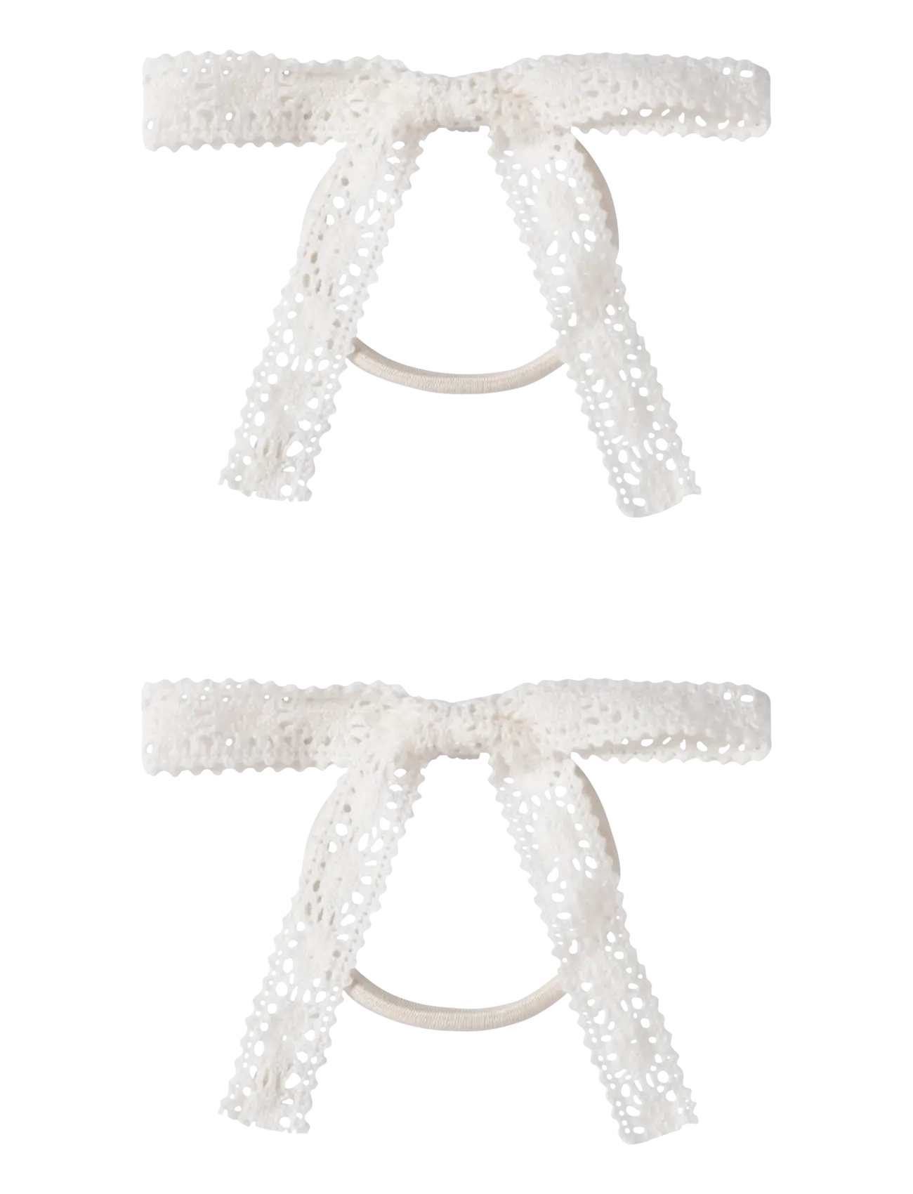 Lil'Atelier NMFACC-HUA 2P HAIR ELASTIC LIL - Haaraccessoires - COCONUT MILK / white
