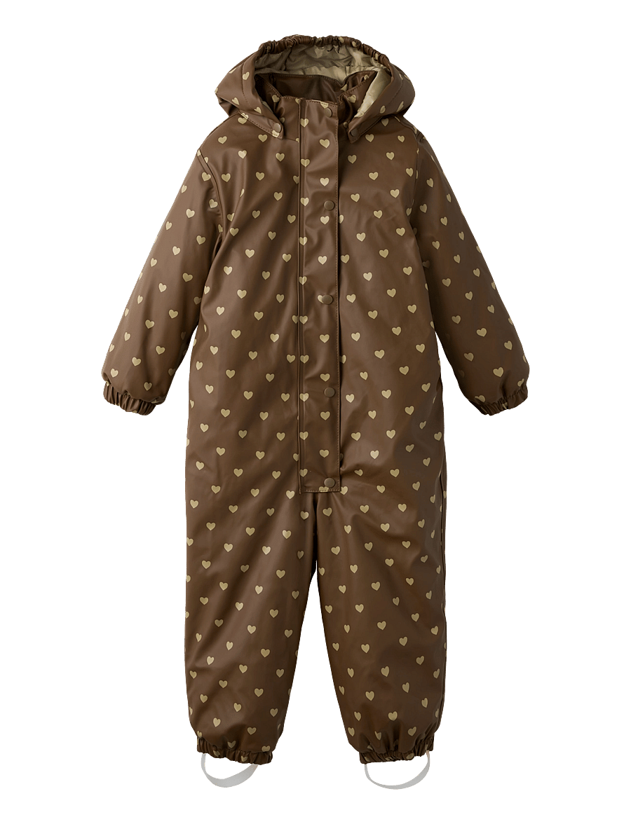 Lil'Atelier - NMFLADRY10 PAD SNOWSUIT AOP FO LIL - schneeanzug - dark earth - 0