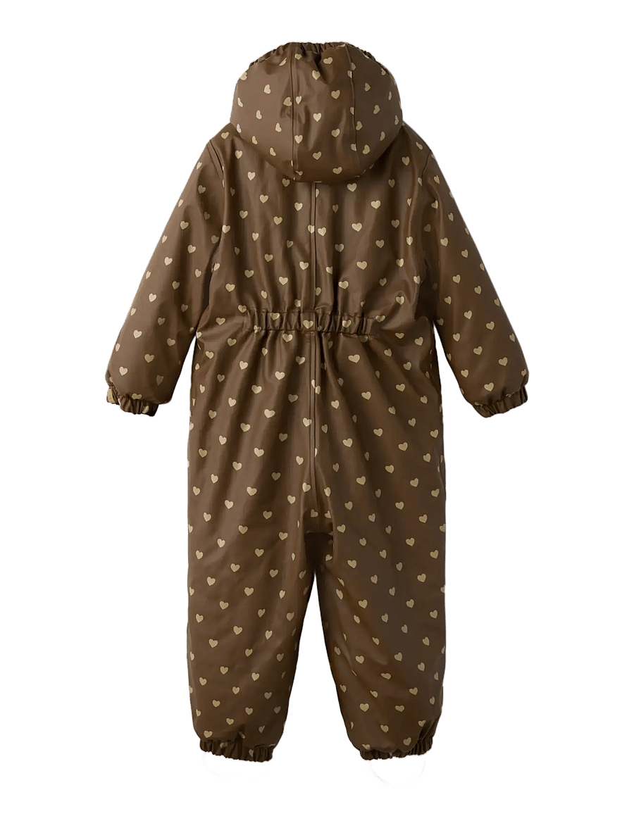Lil'Atelier - NMFLADRY10 PAD SNOWSUIT AOP FO LIL - schneeanzug - dark earth - 1