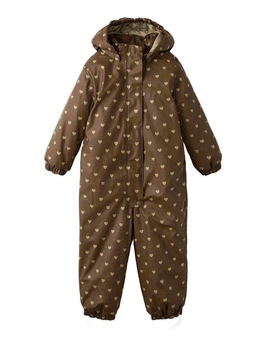 Lil'Atelier - NMFLADRY10 PAD SNOWSUIT AOP FO LIL - schneeanzug - dark earth - 2
