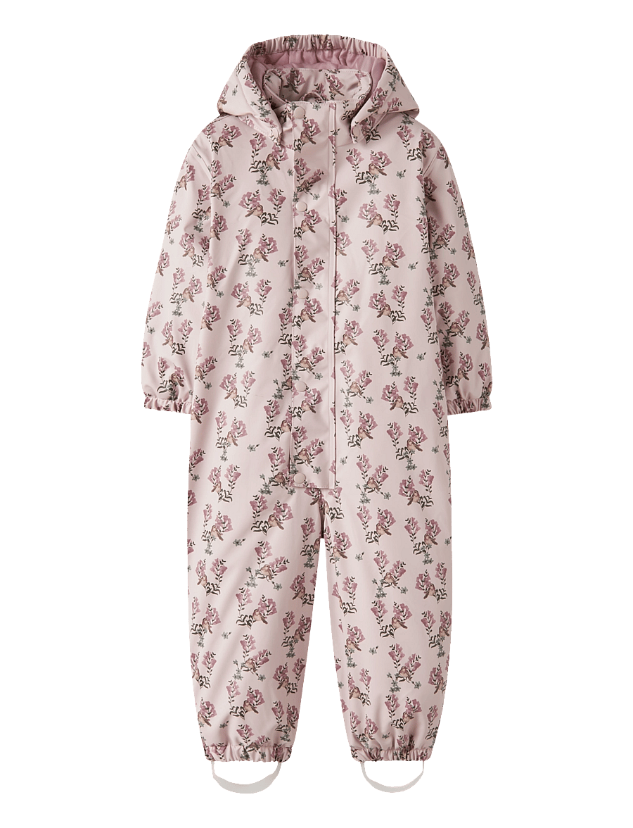 Lil'Atelier - NMFLADRY10 PAD SNOWSUIT AOP FO LIL - talvekombed - hushed violet - 0