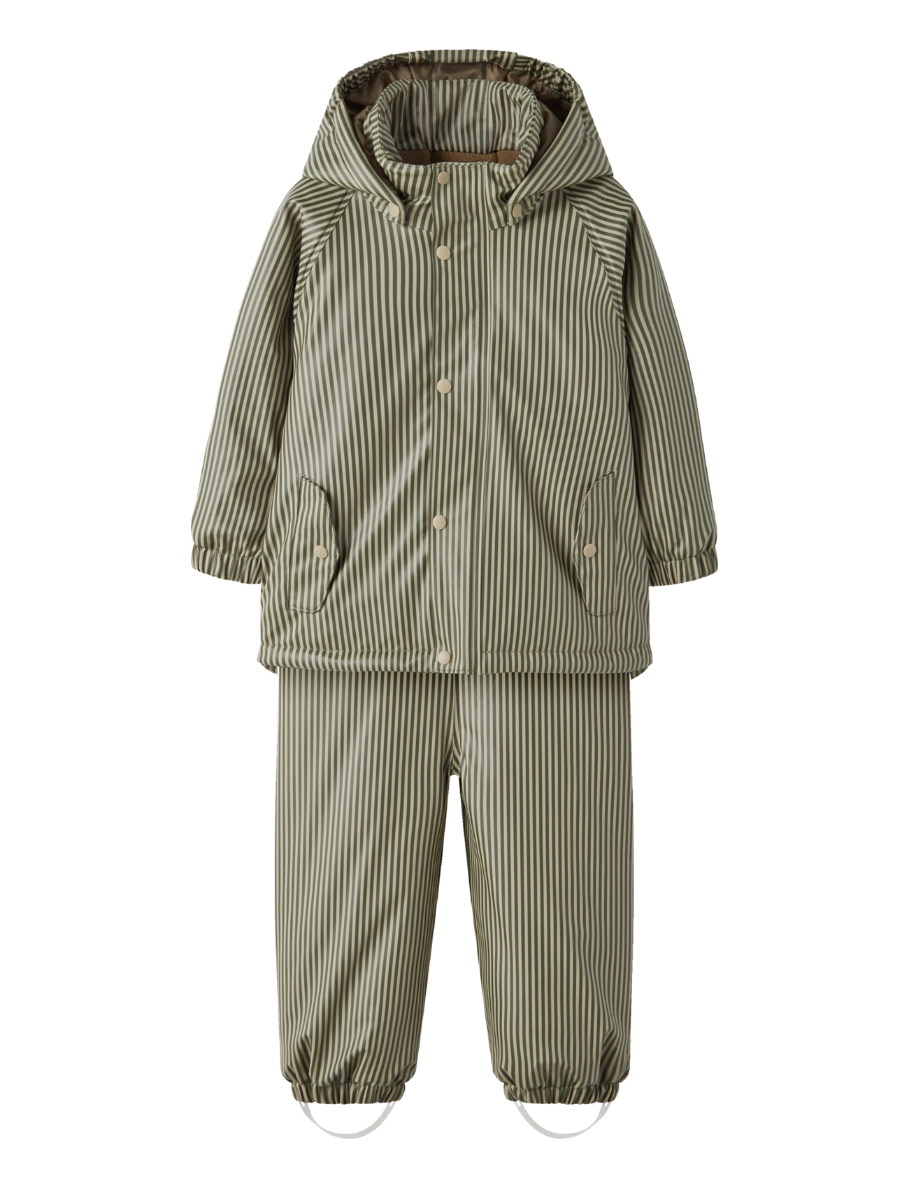 Lil'Atelier NMMLADRY10 PAD RAIN SET AOP FO1 LIL - New Arrivals - TWILL / khaki/green