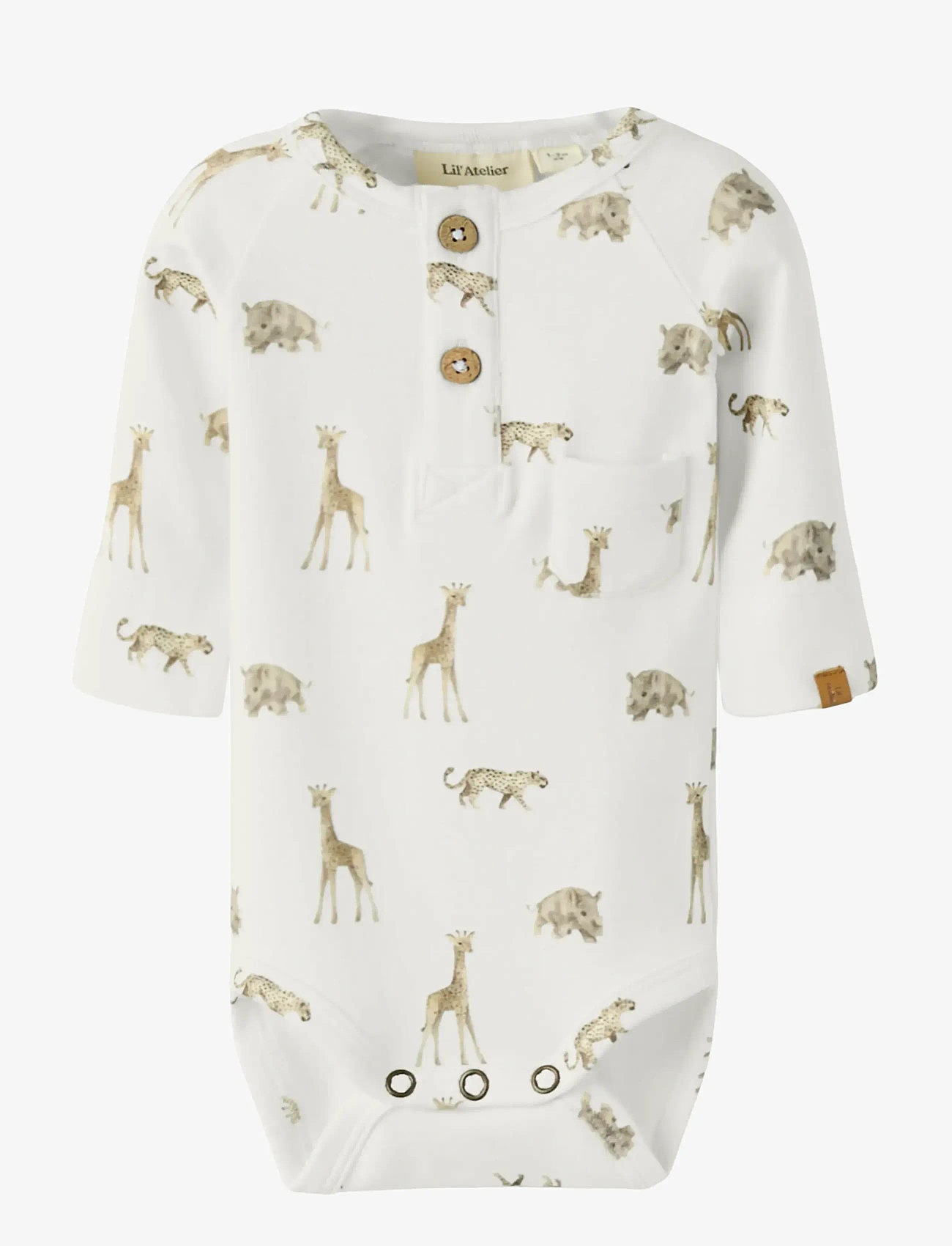 Lil'Atelier - NBMGAYO ELM LS SLIM BODY LIL NOOS - pikkade varrukatega - coconut milk - 1