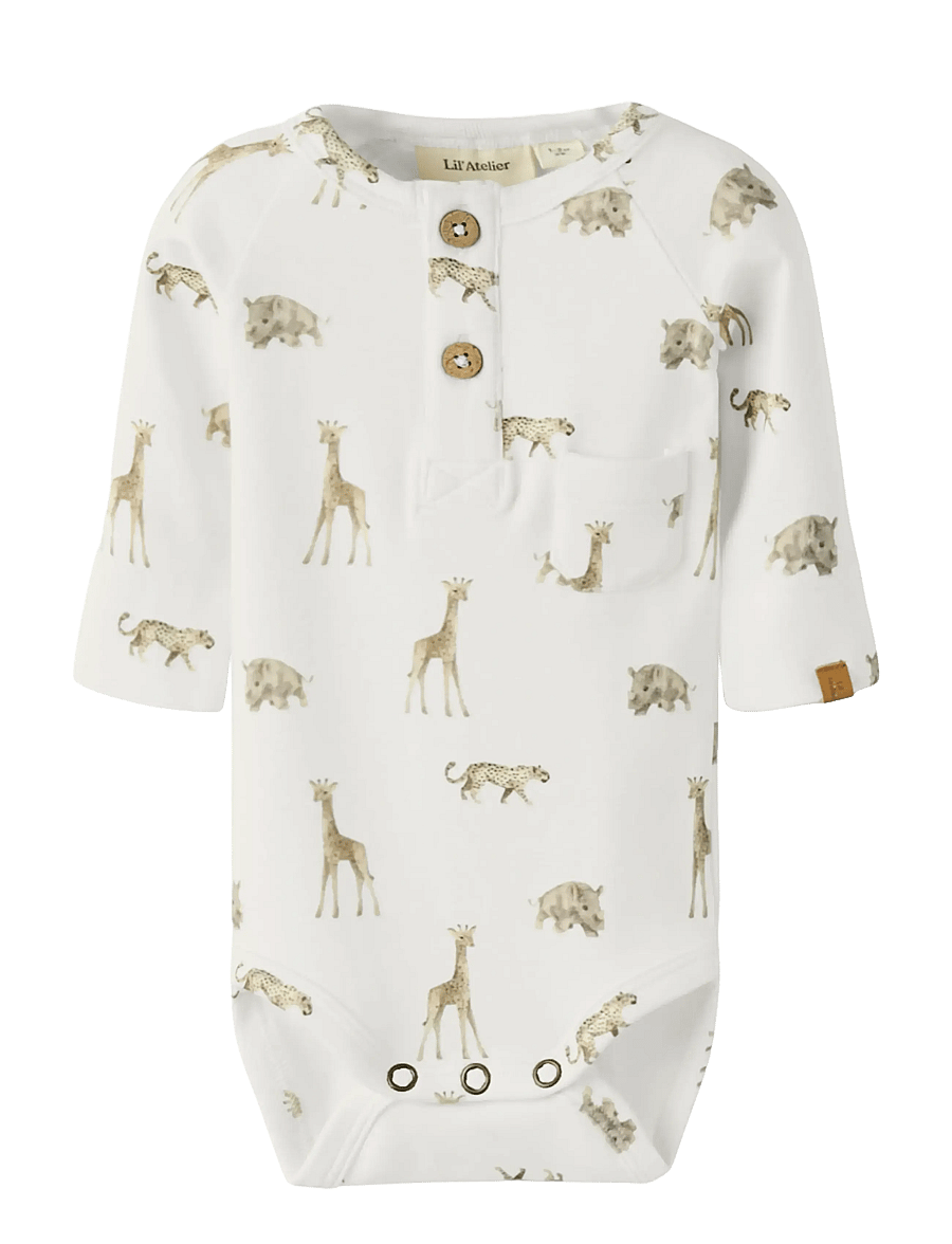 Lil'Atelier - NBMGAYO ELM LS SLIM BODY LIL NOOS - langærmede heldragter - coconut milk - 1