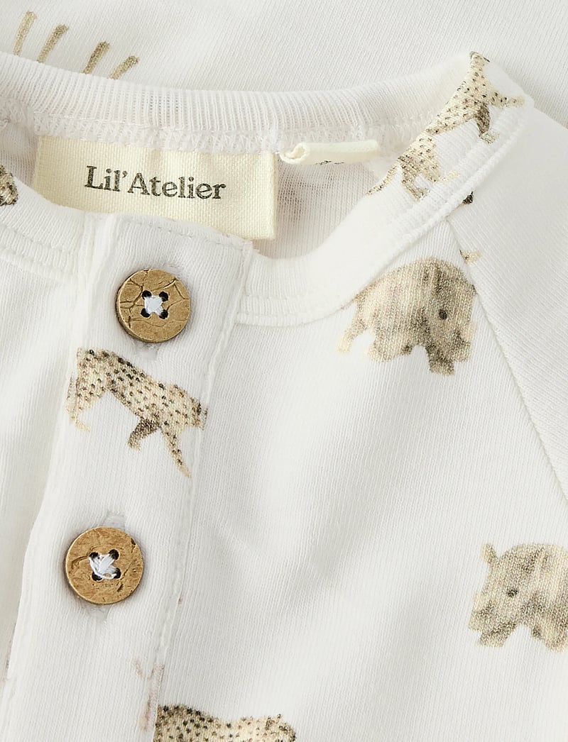 Lil'Atelier - NBMGAYO ELM LS SLIM BODY LIL NOOS - pikkade varrukatega - coconut milk - 4