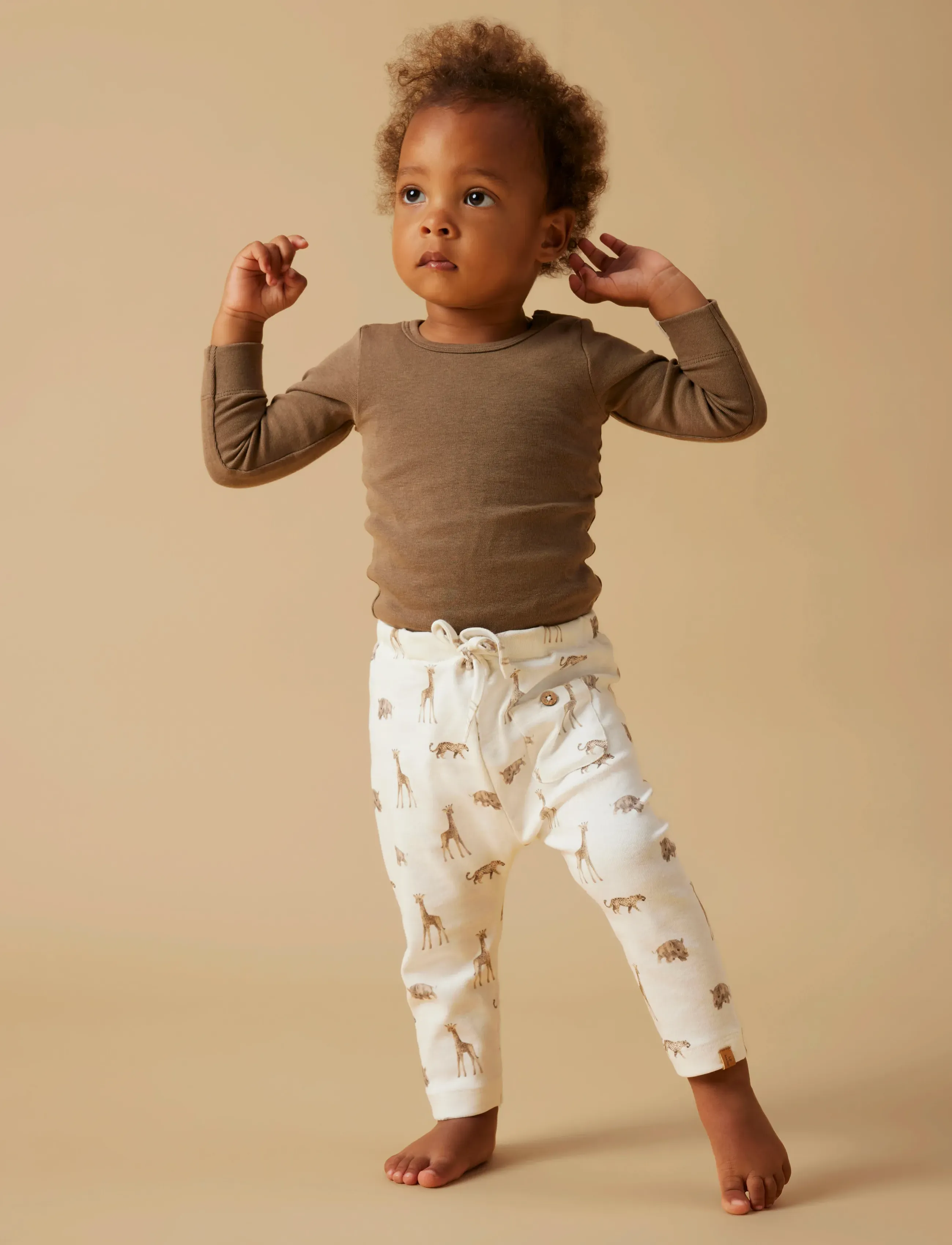 Lil'Atelier NBMGAYO ELO LOOSE PANT LIL NOOS - Underdele - COCONUT MILK / white