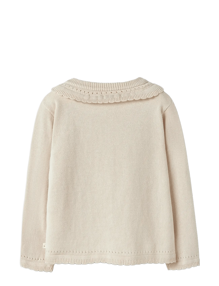 Lil'Atelier - NMFHAO LS KNIT CARD LIL - cardigans - coconut milk - 1