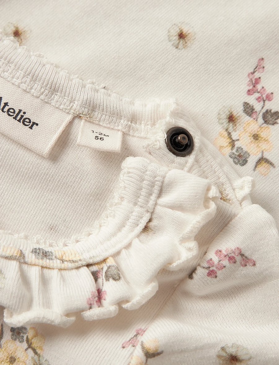 Lil'Atelier - NBFGAYO SIO SS SLIM BODY LIL - kurzärmelige bodys - coconut milk - 3