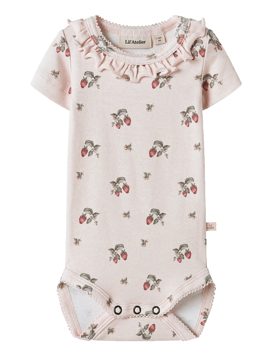 Lil'Atelier - NBFGAYO SIO SS SLIM BODY LIL - kurzärmelige bodys - morganite - 0