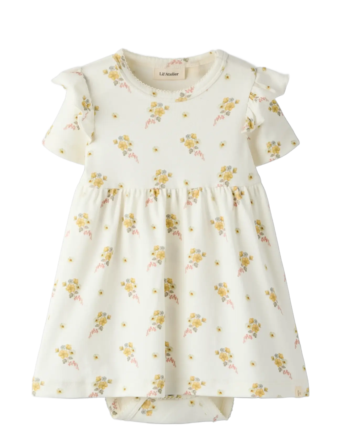 Lil'Atelier NBFGAYO SIN SS BODY DRESS LIL - Pajace - COCONUT MILK / cream