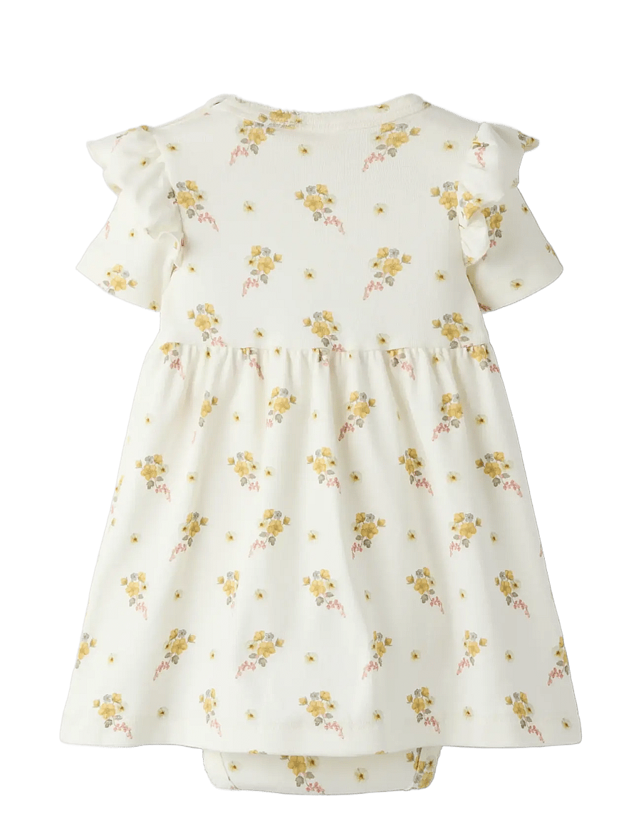 Lil'Atelier - NBFGAYO SIN SS BODY DRESS LIL - kortærmede heldragter - coconut milk - 1