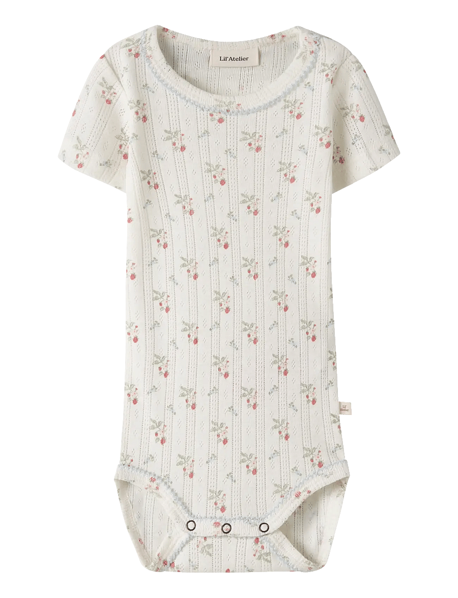 Lil'Atelier - NBFRACHELLO DUNA SS SLIM BODY LIL - kortærmede heldragter - coconut milk - 0