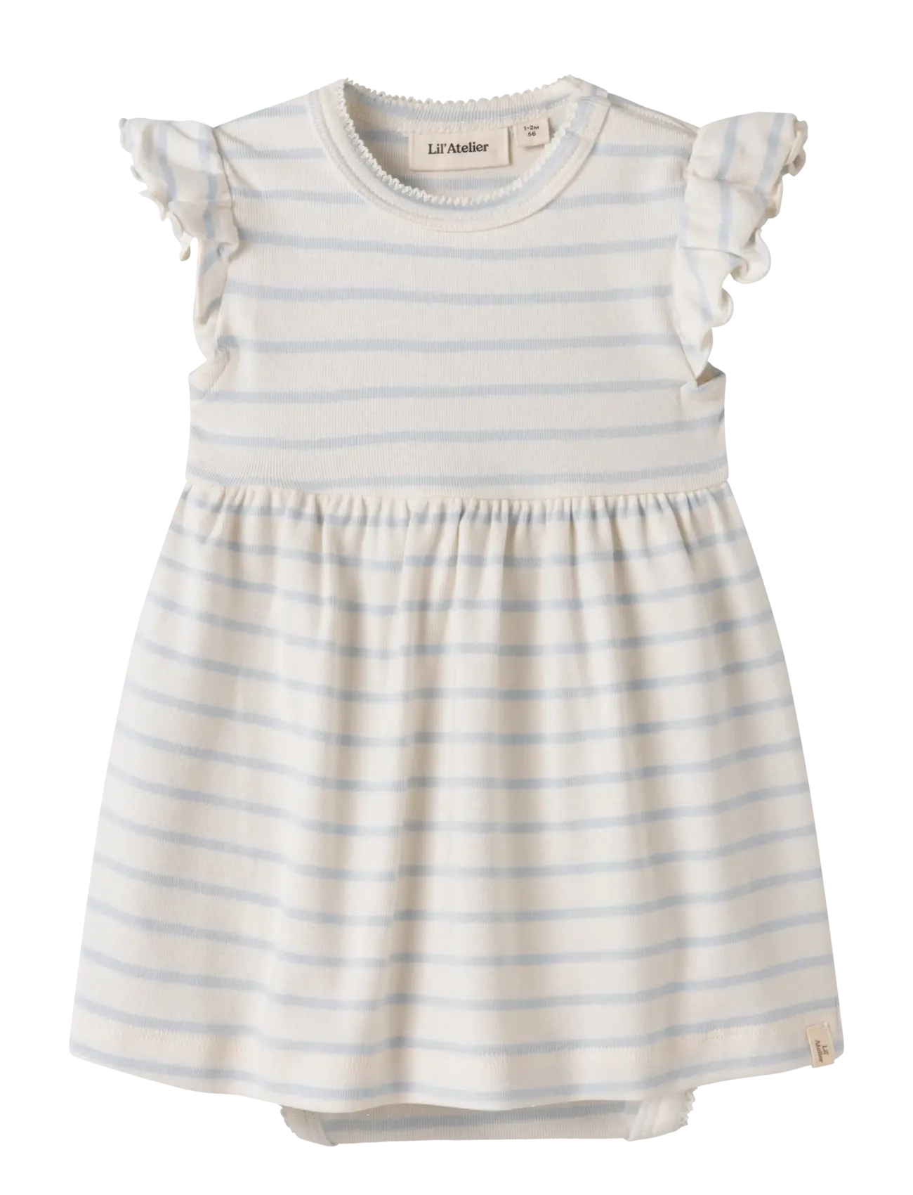 Lil'Atelier NBFGEO BER CAPSL LOOSE BODY DRESS LIL - Baby clothing - COCONUT MILK / white