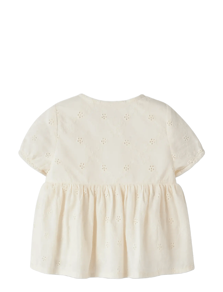 Lil'Atelier - NBFHOSA SS LOOSE SHIRT LIL - stutterma skyrtur - coconut milk - 1
