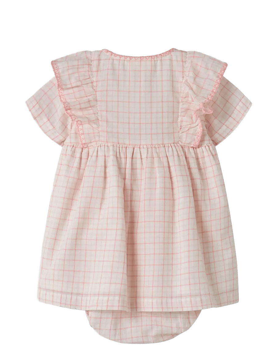 Lil'Atelier - NBFHEDDA SS LOOSE BODY DRESS LIL - robes pour bébés à manches courtes - coconut milk - 1
