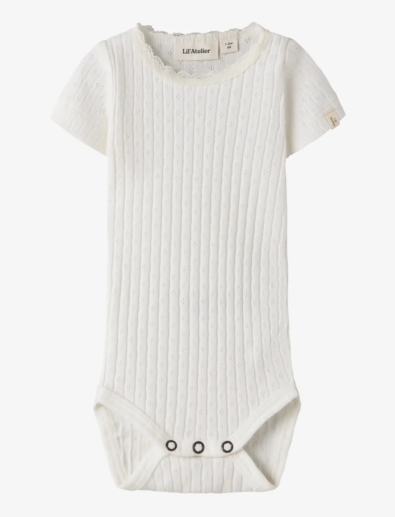 Lil'Atelier - NBFHALDIS SS SLIM BODY LIL - kortærmede bodyer - coconut milk - 0