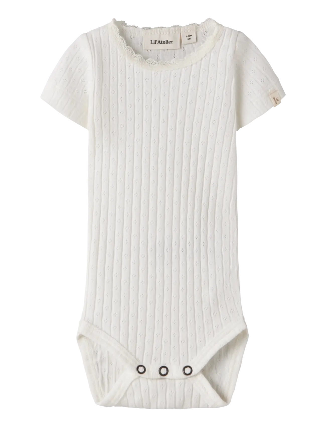 Lil'Atelier NBFHALDIS SS SLIM BODY LIL - Bodies - COCONUT MILK / cream