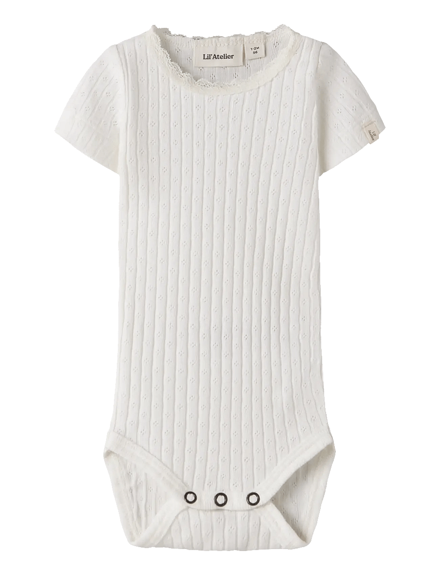 Lil'Atelier - NBFHALDIS SS SLIM BODY LIL - lühikeste varrukatega bodid - coconut milk - 0