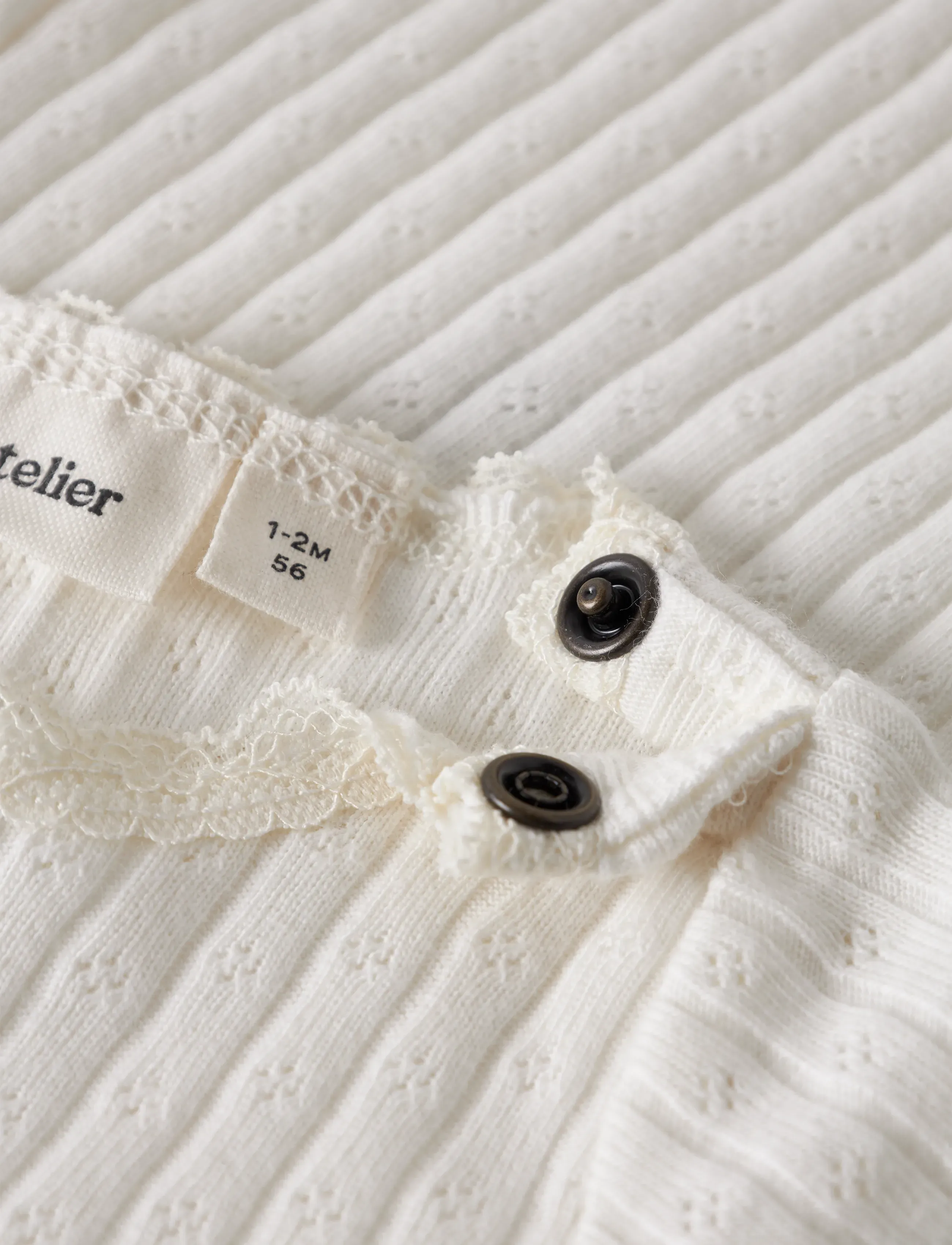 Lil'Atelier - NBFHALDIS SS SLIM BODY LIL - lühikeste varrukatega bodid - coconut milk - 2