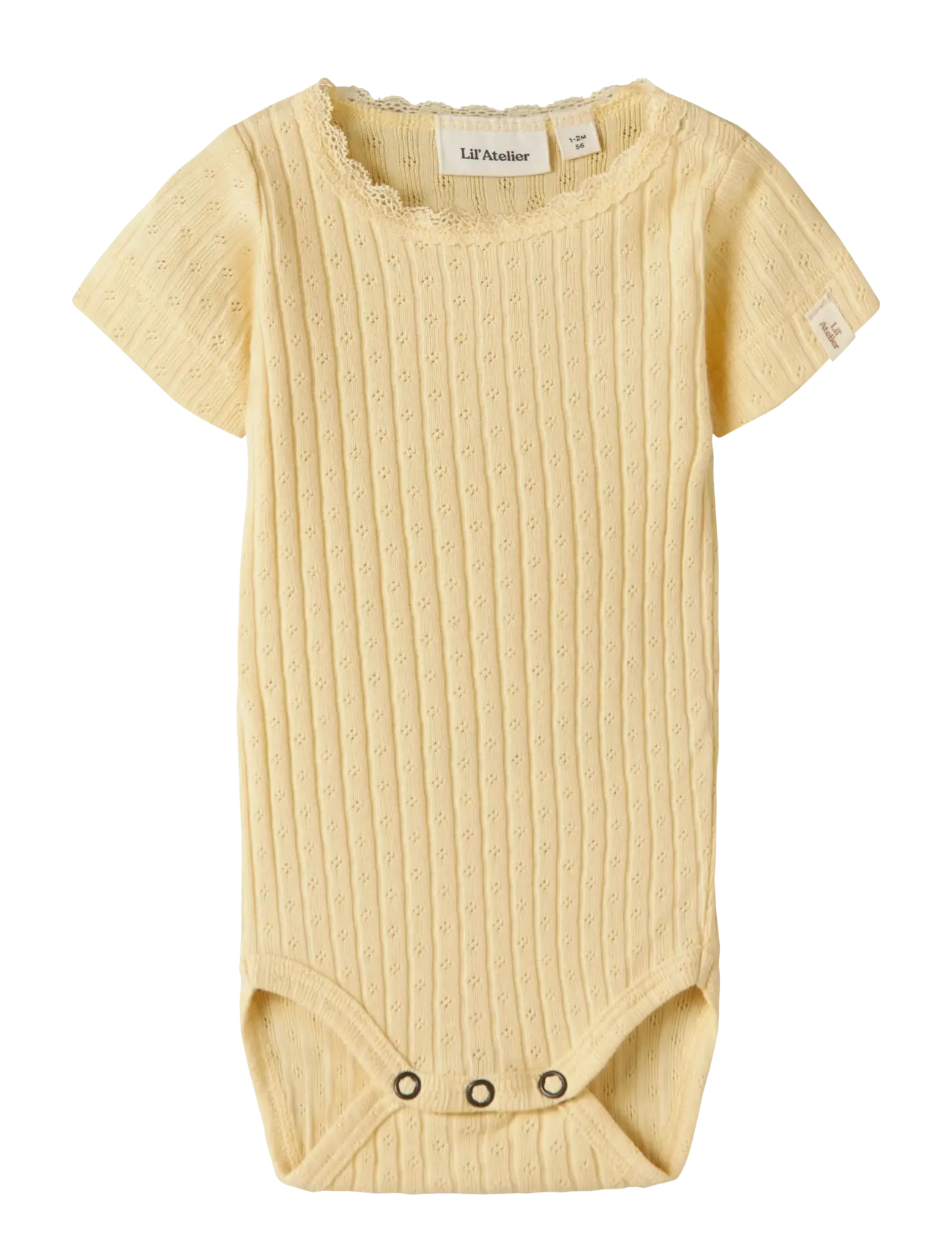 Lil'Atelier Nbfhaldis Ss Slim Body Lil, 56, Bodys, Gelb - Short-sleeved, Kinder