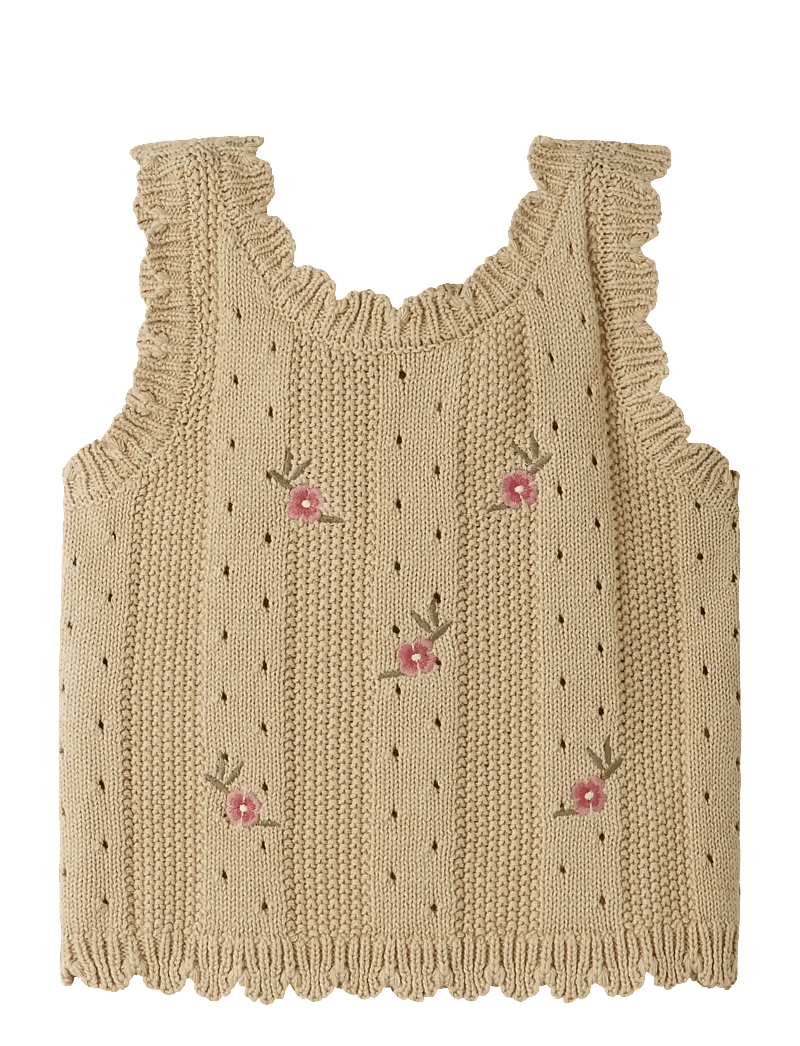 Lil'Atelier - NMFHALYN STRAP KNIT TOP LIL - veste - mojave desert - 0
