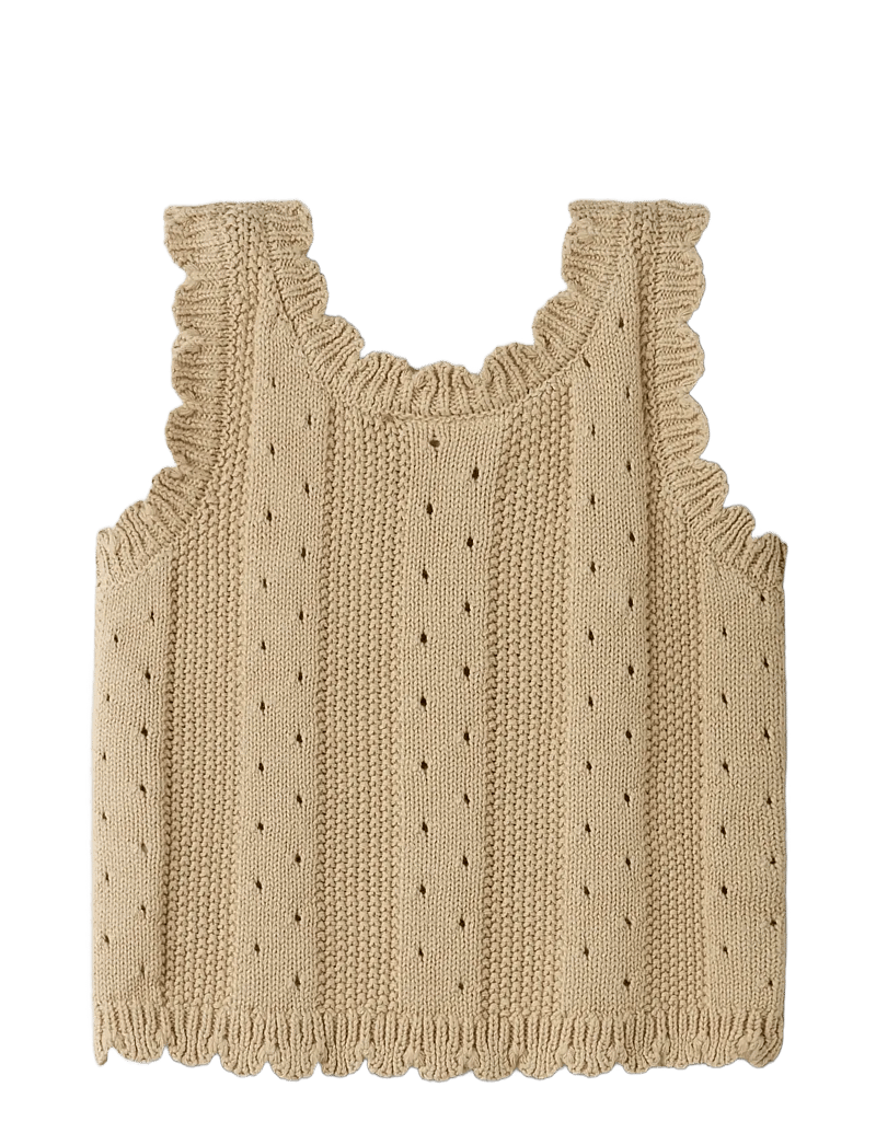 Lil'Atelier - NMFHALYN STRAP KNIT TOP LIL - veste - mojave desert - 1