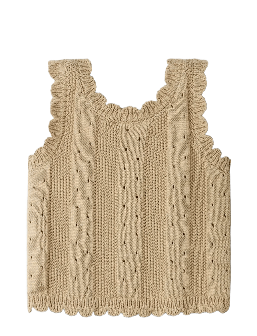 Lil'Atelier - NMFHALYN STRAP KNIT TOP LIL - liivit - mojave desert - 1