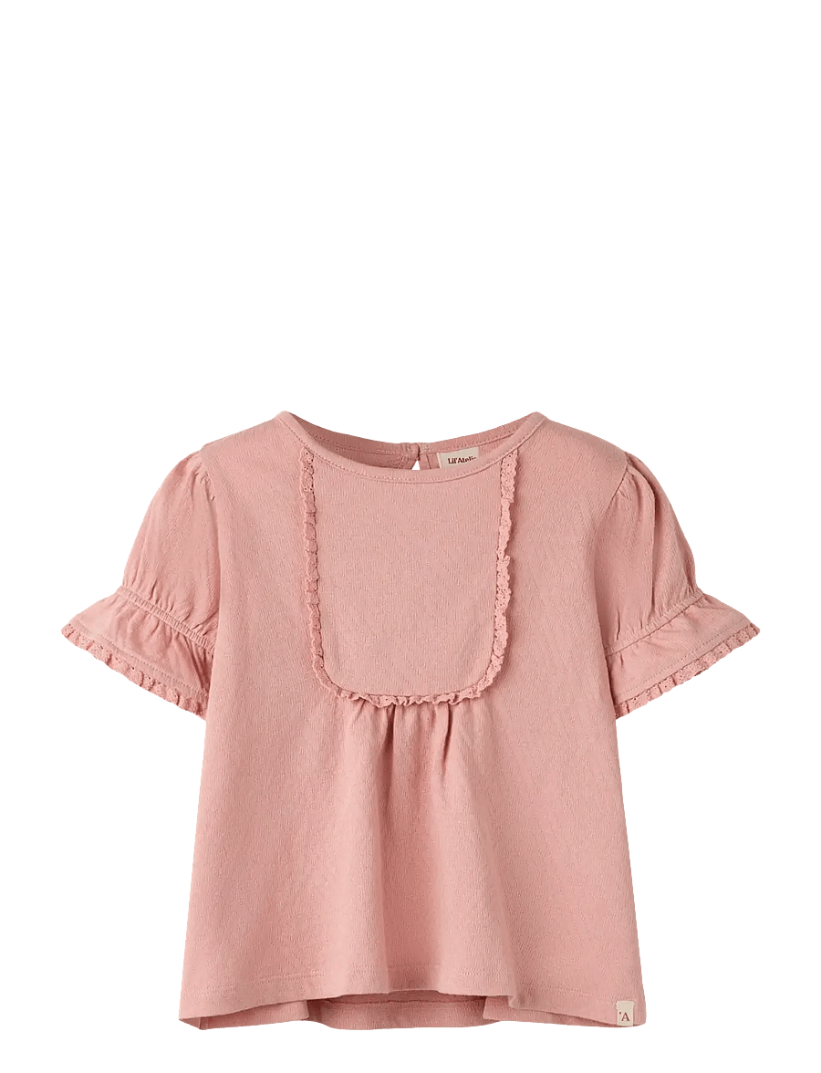 Lil'Atelier - NMFHALINA SS TOP LIL - kurzärmelige - rose tan - 0