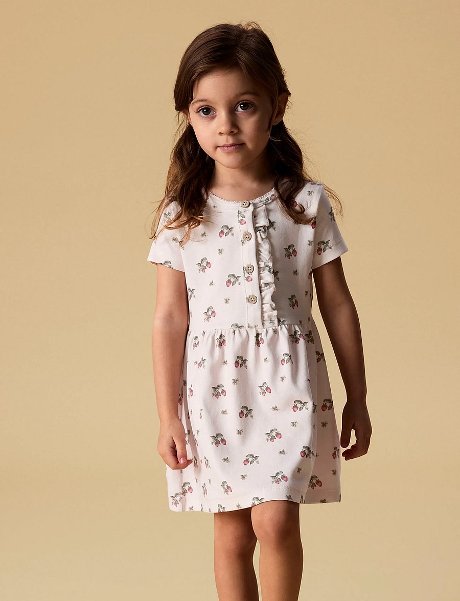 Lil'Atelier - NMFGAYO SMI SS DRESS LIL - babyjurken met korte mouwen - morganite - 0