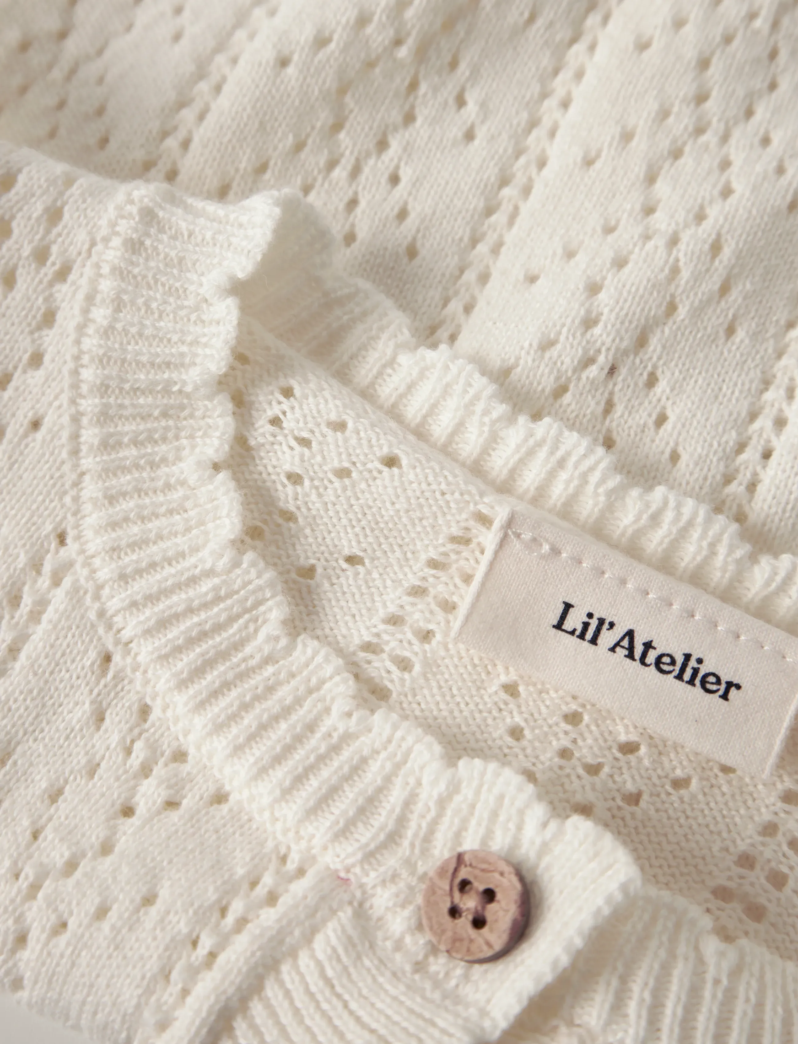 Lil'Atelier - NBFJELA LS KNIT CARD LIL - cardigans - coconut milk - 2