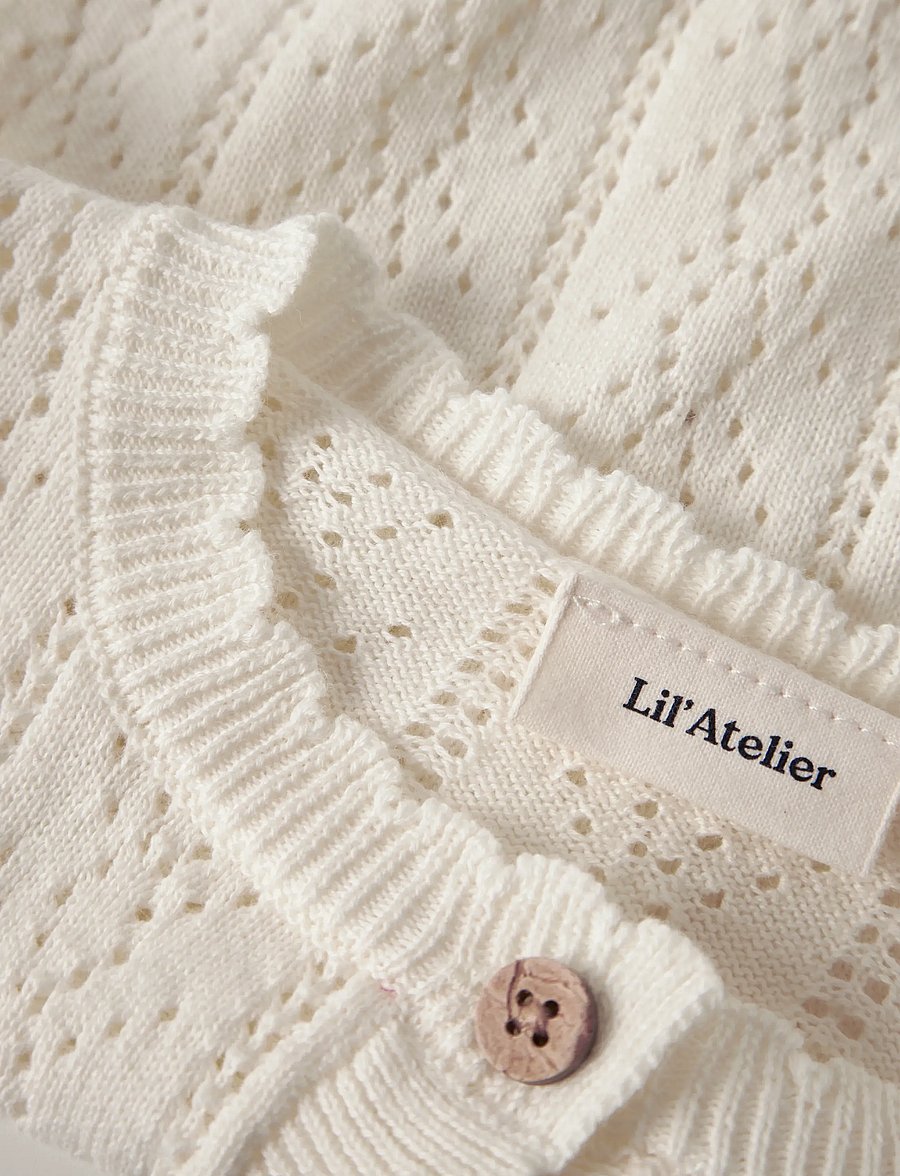 Lil'Atelier - NBFJELA LS KNIT CARD LIL - cardigans - coconut milk - 2