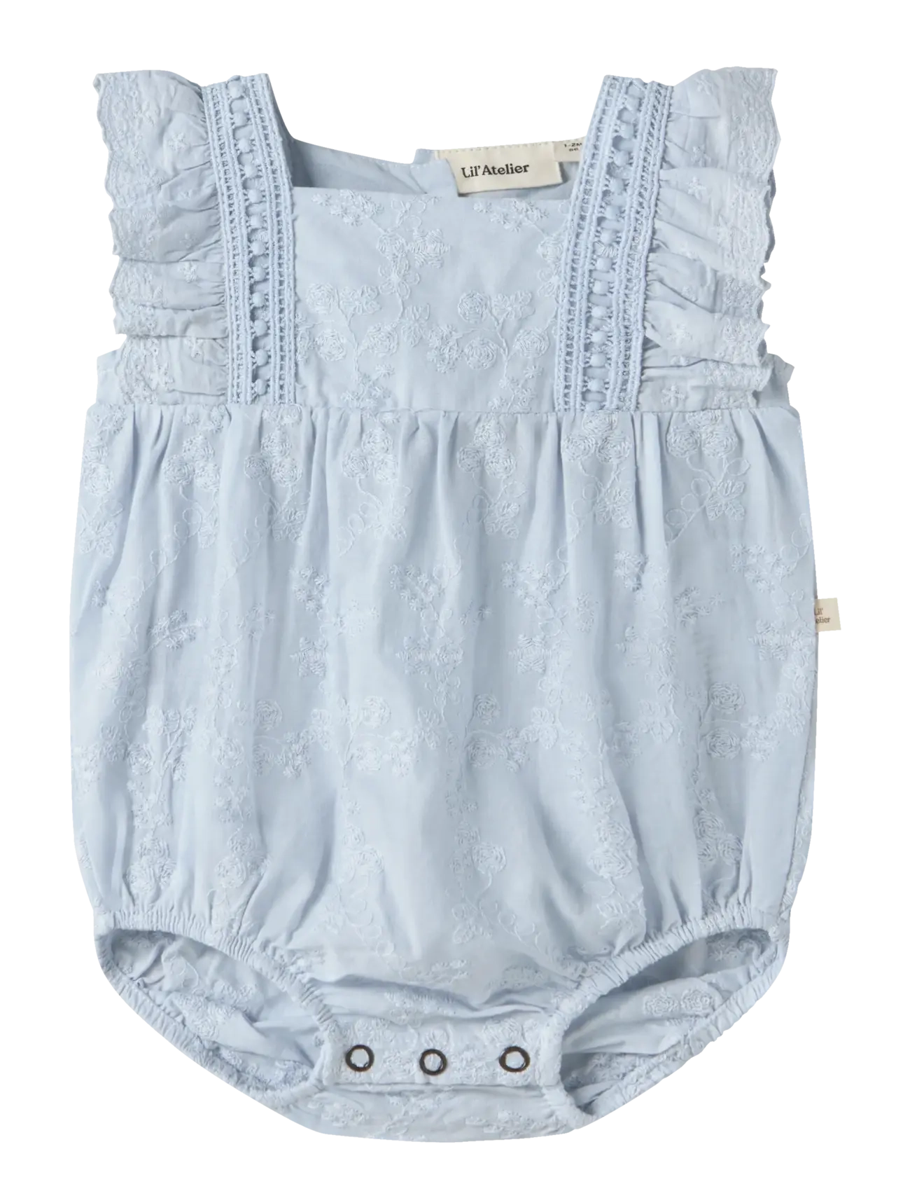 Lil'Atelier Nbfjiva Sl Loose Body Lil, 56, Bodys, Blau - Short-sleeved, Kinder