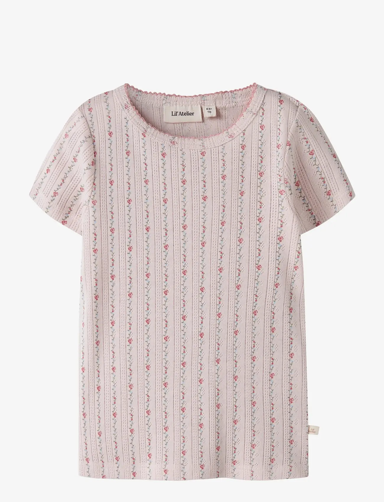 Lil'Atelier - NMFRACHELLO DAP SS SLIM TOP LIL - lühikeste varrukatega t-särgid - morganite - 0