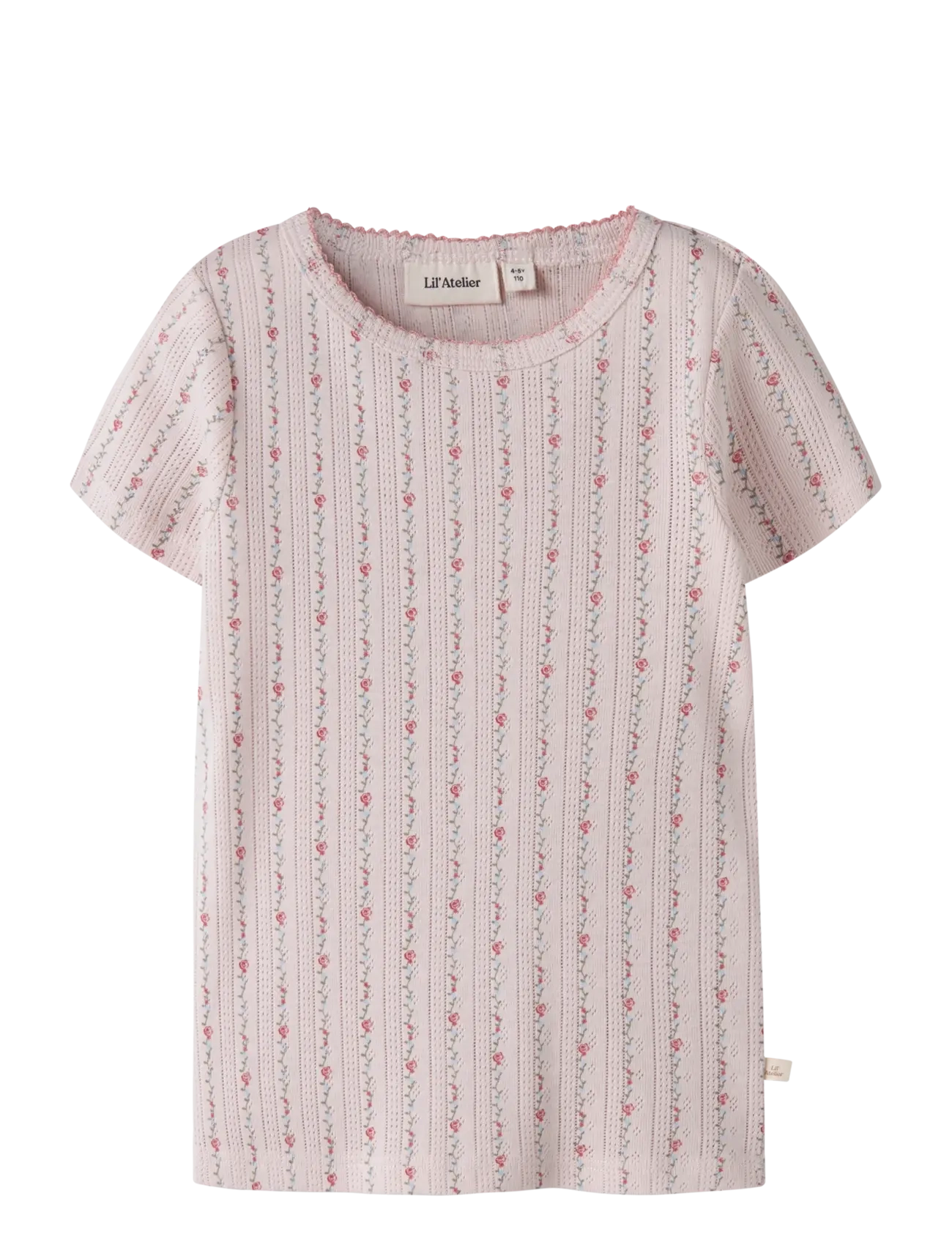 Lil'Atelier NMFRACHELLO DAP SS SLIM TOP LIL - Topid ja T-särgid - MORGANITE / pink/rose