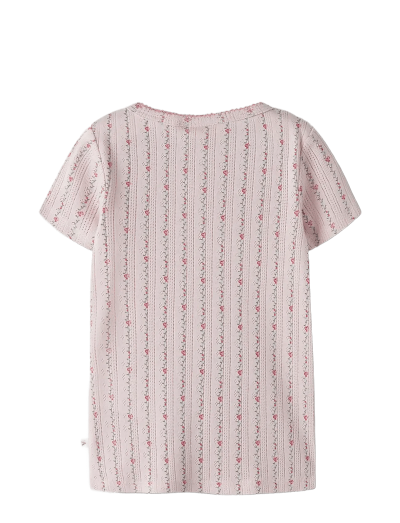 Lil'Atelier - NMFRACHELLO DAP SS SLIM TOP LIL - lühikeste varrukatega t-särgid - morganite - 1