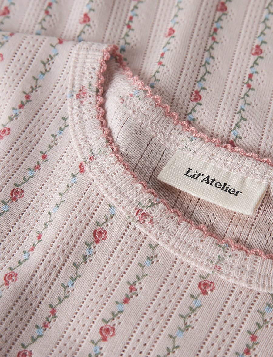 Lil'Atelier - NMFRACHELLO DAP SS SLIM TOP LIL - kurzärmelige - morganite - 2