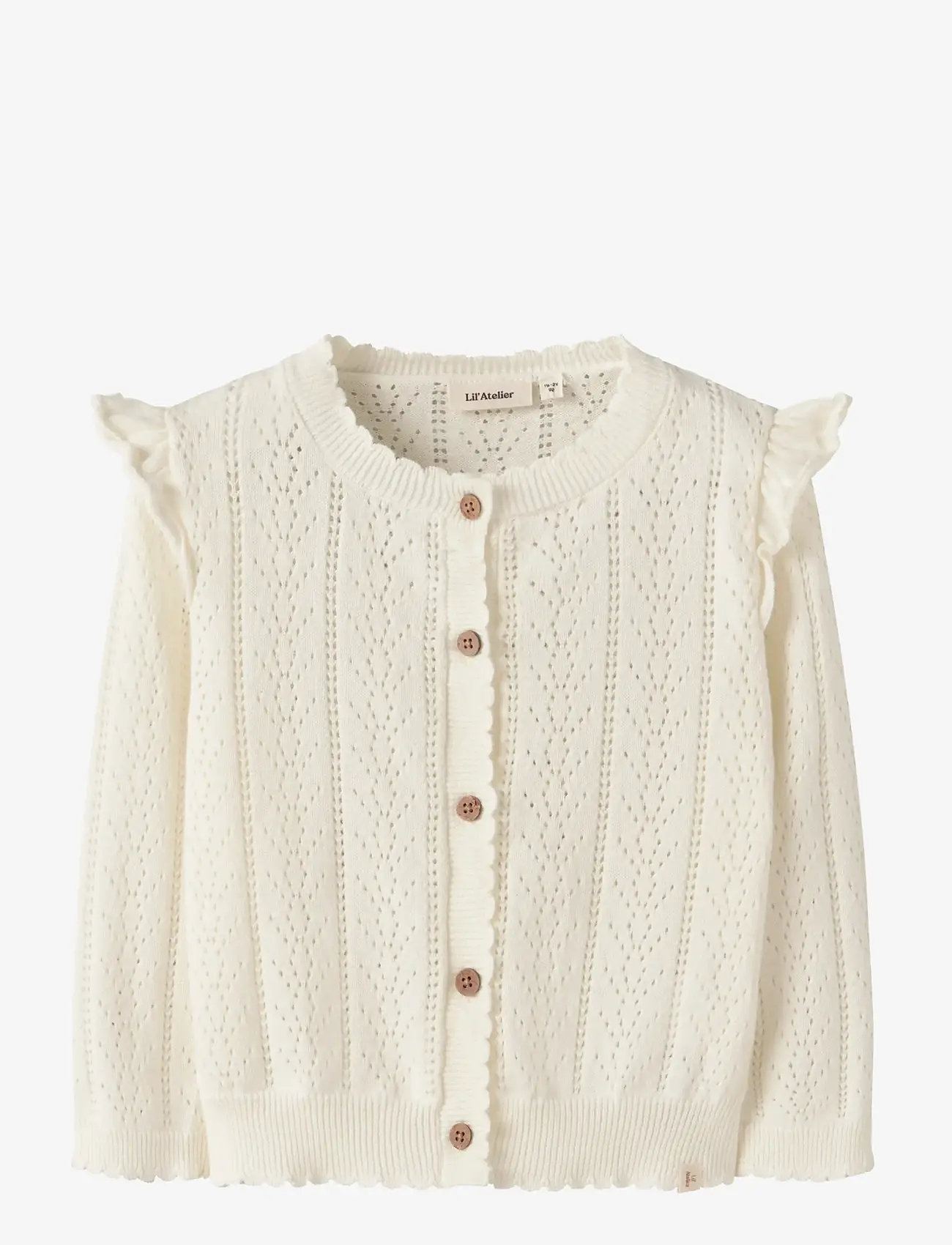 Lil'Atelier - NMFJELA LS KNIT CARD LIL - cardigans - coconut milk - 0