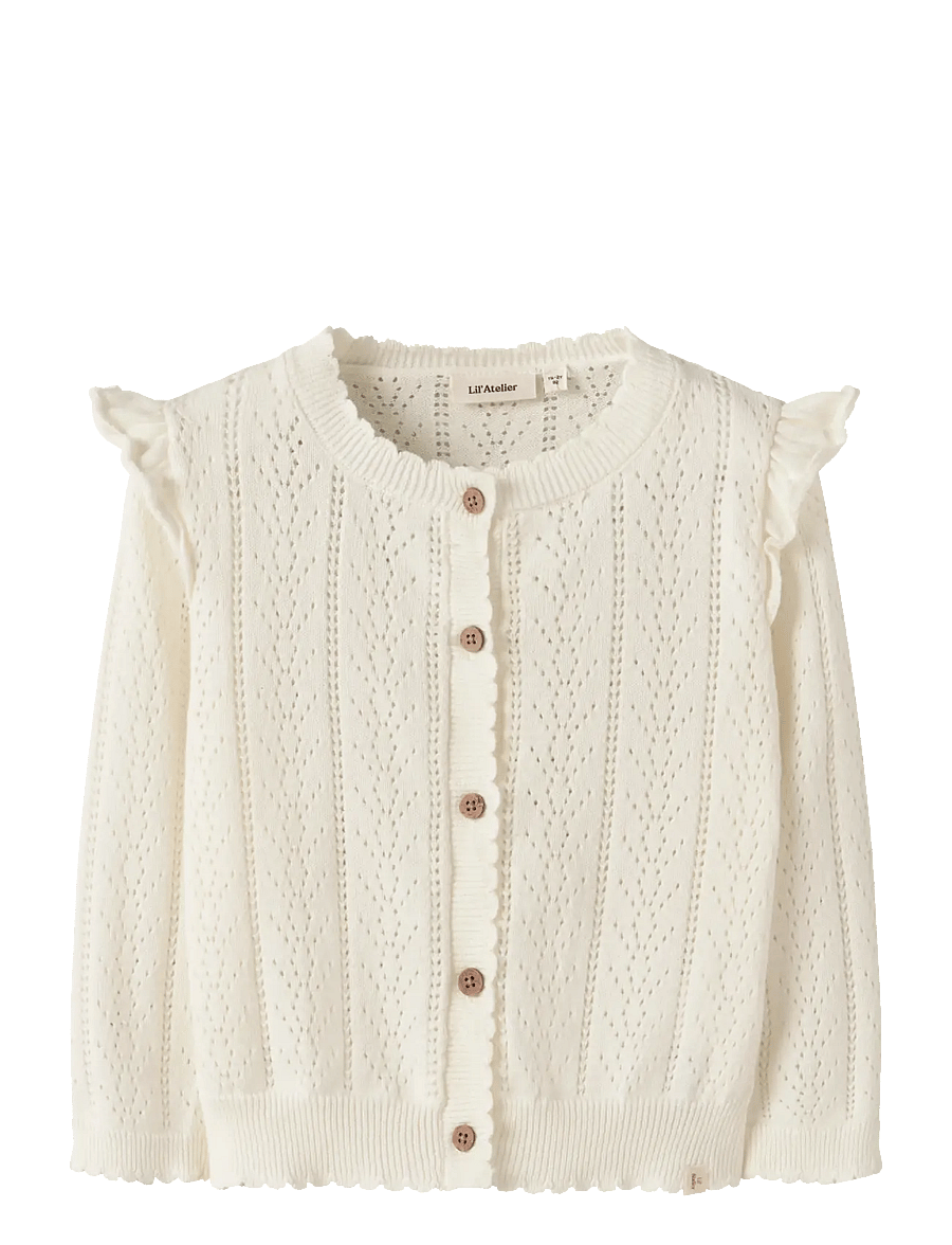 Lil'Atelier - NMFJELA LS KNIT CARD LIL - kardiganid - coconut milk - 0