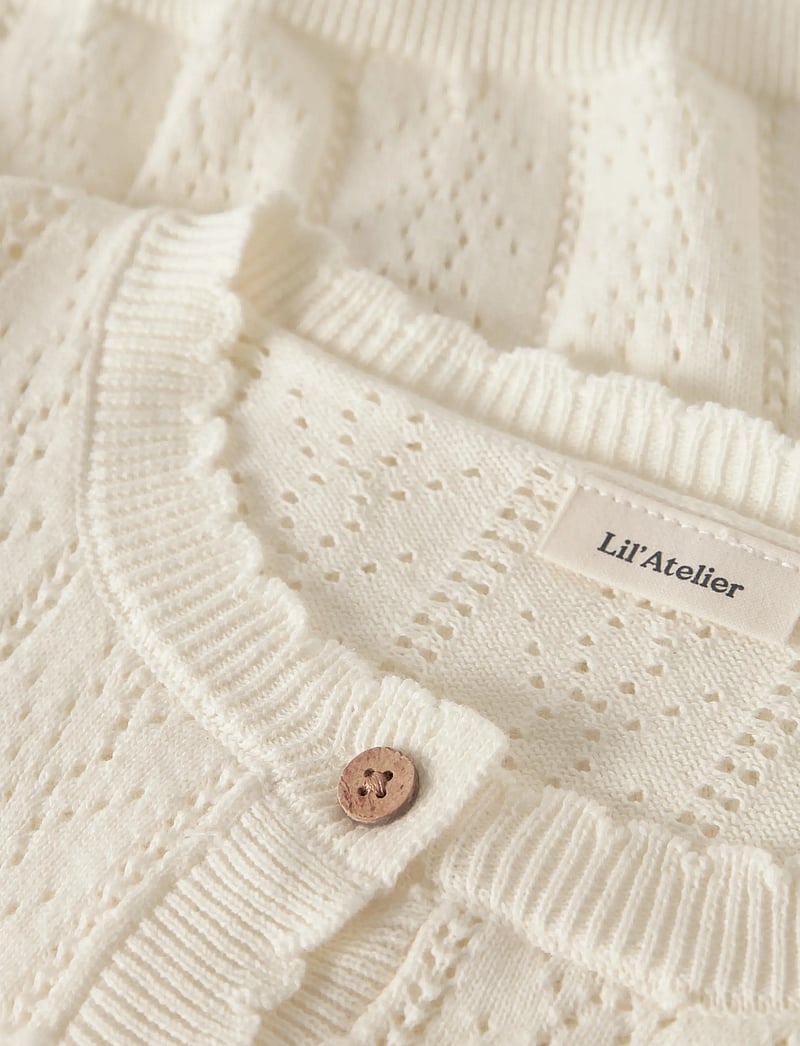 Lil'Atelier - NMFJELA LS KNIT CARD LIL - cardigans - coconut milk - 4