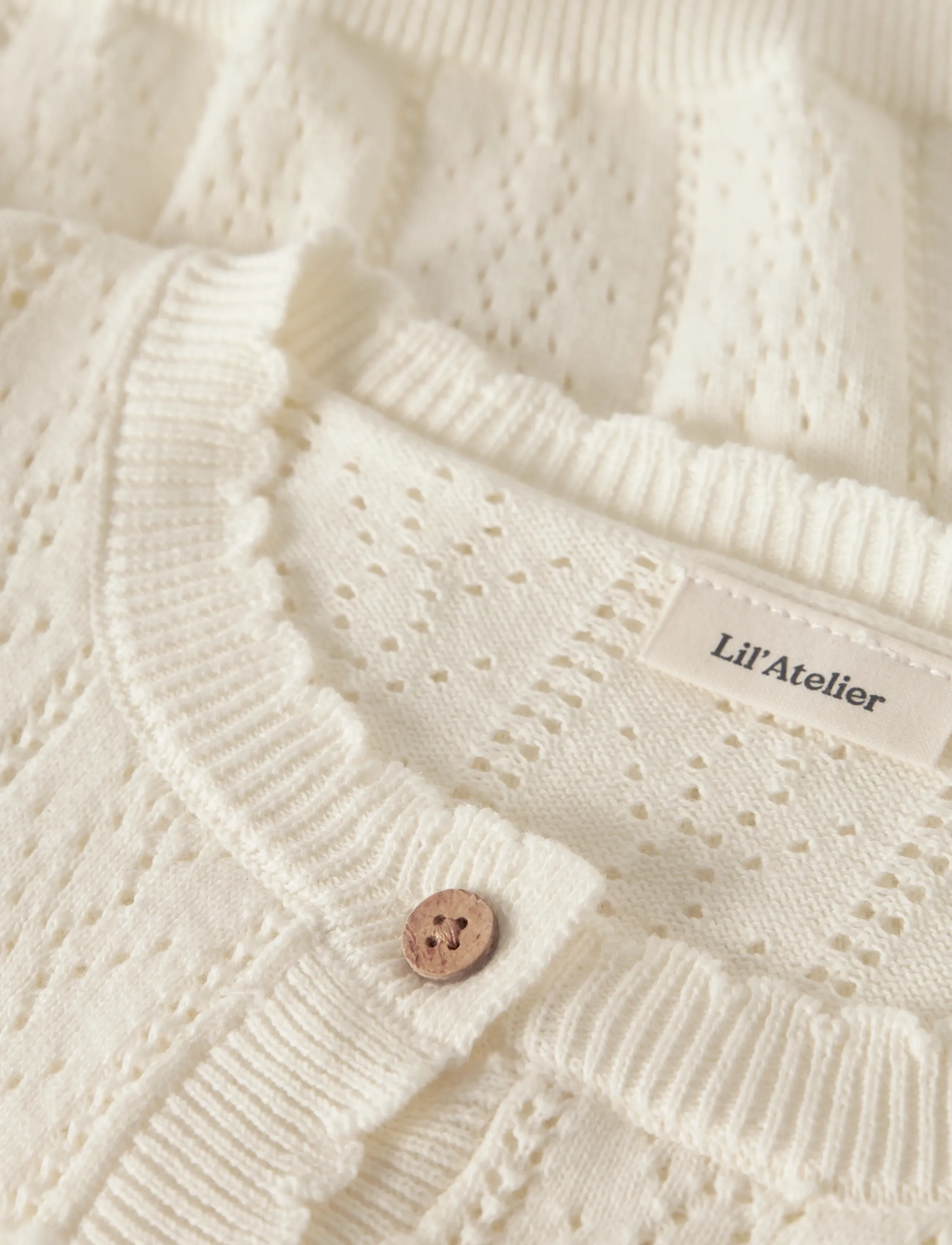 Lil'Atelier - NMFJELA LS KNIT CARD LIL - kardiganid - coconut milk - 4