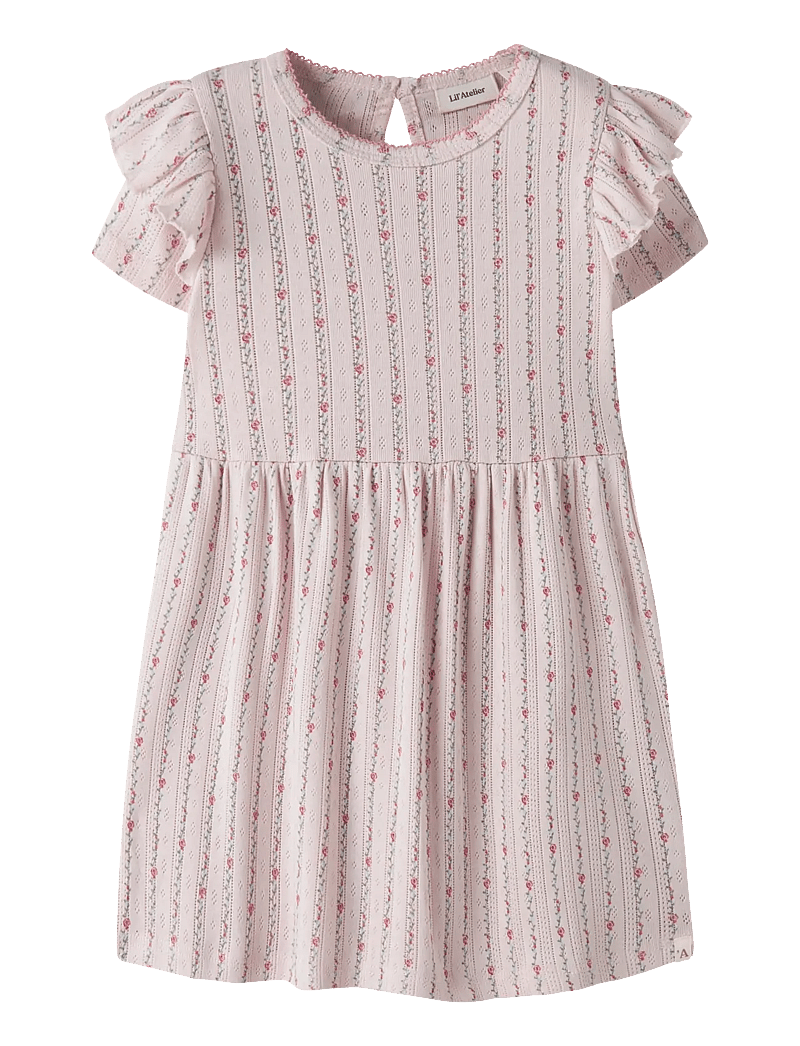 Lil'Atelier - NMFRACHELLO DUNA SS DRESS LIL - kurzärmelige freizeitkleider - morganite - 0