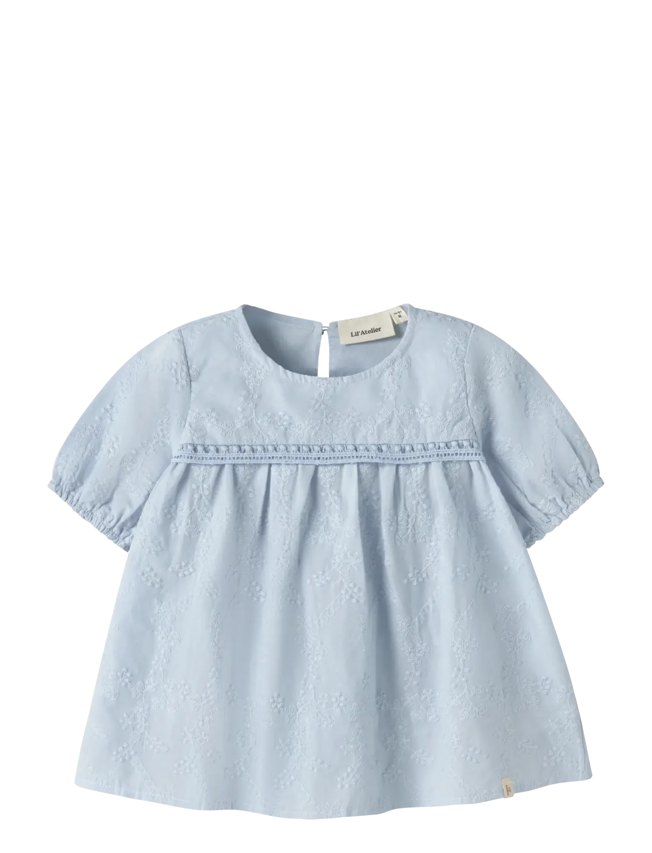 Lil'Atelier Nmfjiva Ss Loose Shirt Lil, 116, Shirts, Blau - Short-sleeved Kinder