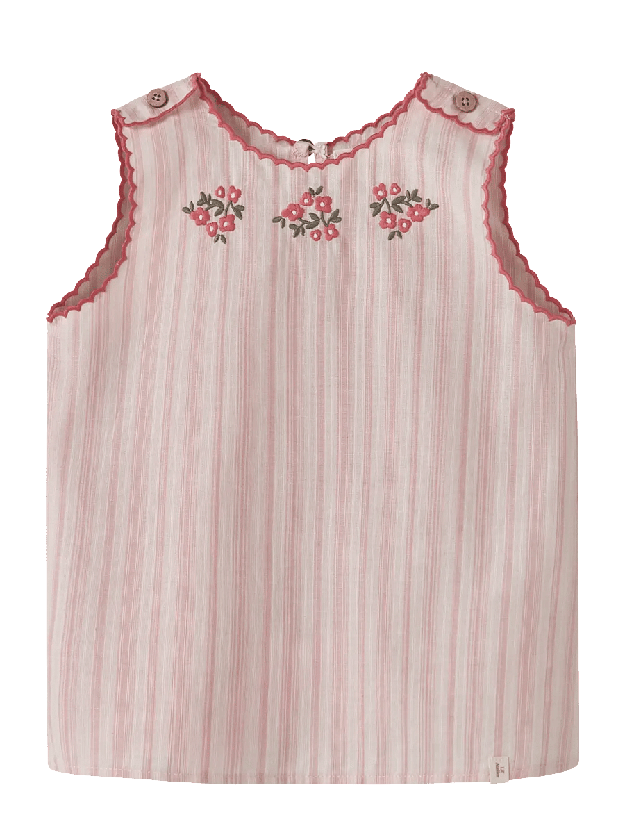 Lil'Atelier - NMFJERA SL LOOSE TOP LIL - linnen - morganite - 0